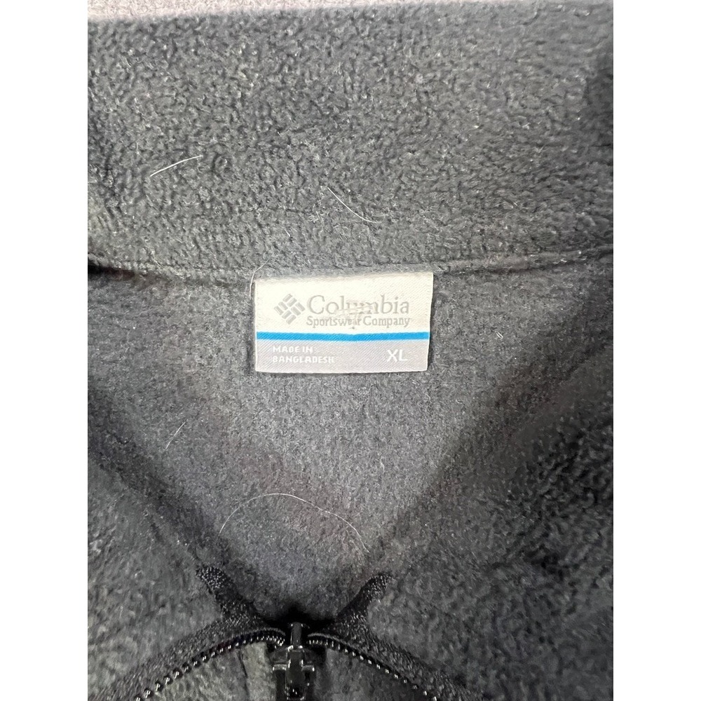 Columbia Men's XL Black Fleece Vest Hiking Minimalist Layering Gorpcore Zip Up - Picture 6 of 10